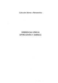 cover of the book Diferencias léxicas entre España y América