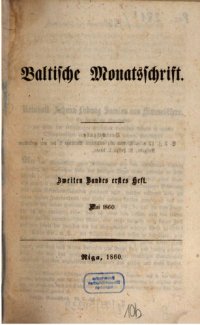 cover of the book Baltische Monatsschrift