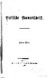 cover of the book Baltische Monatsschrift