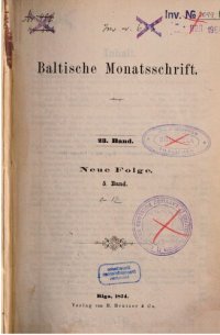 cover of the book Baltische Monatsschrift