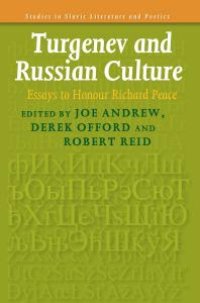 cover of the book Turgenev and Russian Culture : Essays to Honour Richard Peace