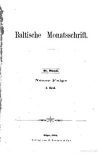 cover of the book Baltische Monatsschrift