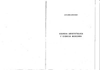 cover of the book Ciencia aristotélica y ciencia moderna