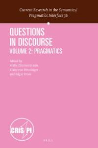 cover of the book Questions in Discourse : Volume 2: Pragmatics