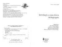 cover of the book Introdução a uma ciência da linguagem