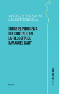 cover of the book Sobre el problema del continuo en la filosofía de Kant