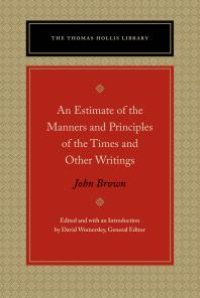 cover of the book An Estimate of the Manners and Principles of the Times and Other Writings