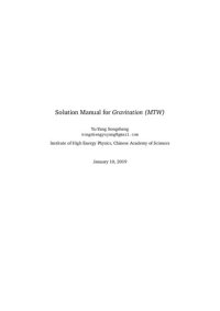 cover of the book Solution Manual for Gravitation (MTW)