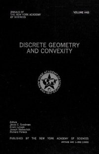 cover of the book Discrete Geometry and Convexity (Annals of the New York Academy of Sciences)