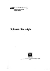 cover of the book Spinoza. Ser e Agir