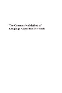 cover of the book The Comparative Method of Language Acquisition Research