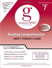 cover of the book Reading Comprehension GMAT Strategy Guide 7, Fourth Edition 