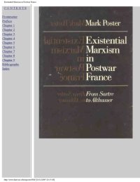 cover of the book Existential Marxism in postwar France: From Sartre to Althusser