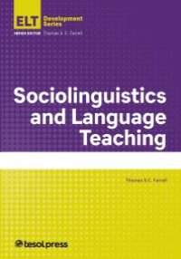 cover of the book Sociolinguistics and Language Teaching