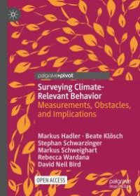 cover of the book Surveying Climate-Relevant Behavior : Measurements, Obstacles, and Implications