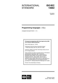 cover of the book ISO-IEC 14882-1998 Information technology — Programming languages — C++