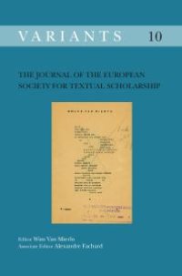 cover of the book The Journal of the European Society for Textual Scholarship