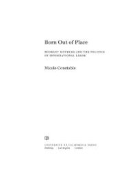 cover of the book Born Out of Place: Migrant Mothers and the Politics of International Labor