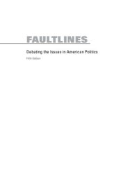 cover of the book Faultlines - Debating the Issues in American Politics