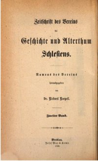 cover of the book Zeitschrift des Vereins für Geschichte und Alterthum Schlesiens