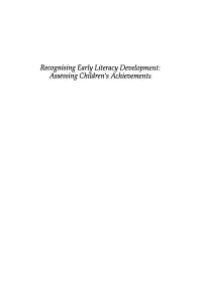 cover of the book Recognising Early Literacy Development: Assessing Childrens Achievements