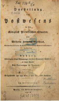 cover of the book Darstellung des Postwesens in den Königlich Preußischen Staaten