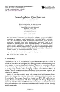 cover of the book Changing Trade Pattern, ICT, and Employment: Evidence Across Countries