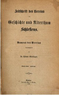 cover of the book Zeitschrift des Vereins für Geschichte und Alterthum Schlesiens