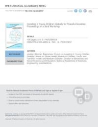 cover of the book Investing in Young Children for Peaceful Societies: Proceedings of a Joint Workshop by the National Academies of Sciences, Engineering, and Medicine; UNICEF; and the King Abdullah Bin Abdulaziz International Centre for Interreligious and Intercul...