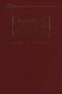 cover of the book Married Women and the Law of Property in Victorian Ontario