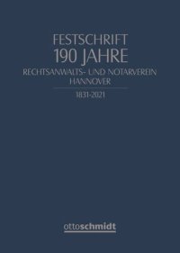 cover of the book Festschrift 190 Jahre Rechtsanwalts- und Notarverein Hannover