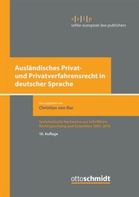 cover of the book Ausländisches Privat- und Privatverfahrensrecht in deutscher Sprache