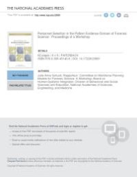 cover of the book Personnel Selection in the Pattern Evidence Domain of Forensic Science: Proceedings of a Workshop