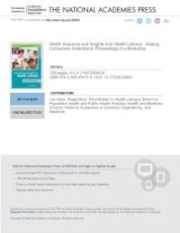 cover of the book Health Insurance and Insights from Health Literacy: Helping Consumers Understand: Proceedings of a Workshop