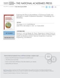 cover of the book Exploring the Role of Accreditation in Enhancing Quality and Innovation in Health Professions Education: Proceedings of a Workshop