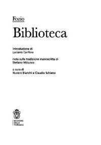 cover of the book Fozio, Biblioteca