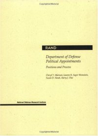 cover of the book Department of Defense Political Appointments: Positions and Process