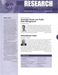 cover of the book IMF Research Bulletin, September 2003