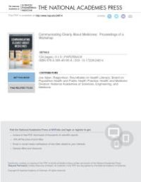 cover of the book Communicating Clearly about Medicines: Proceedings of a Workshop