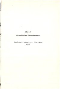 cover of the book Jahrbuch des elektrischen Fernmeldewesens 1975