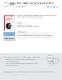 cover of the book Improving Health Professional Education and Practice Through Technology: Proceedings of a Workshop