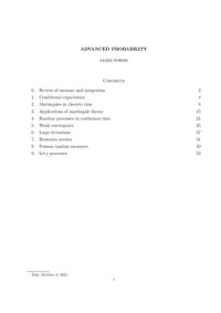 cover of the book Advanced Probability