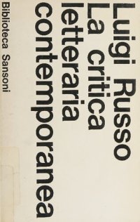 cover of the book La critica letteraria contemporanea