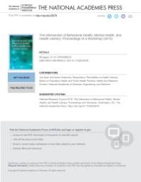 cover of the book The Intersection of Behavioral Health, Mental Health, and Health Literacy: Proceedings of a Workshop