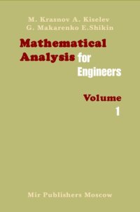 cover of the book Mathematical Analysis for Engineers, Volume 1