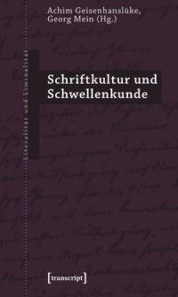 cover of the book Schriftkultur und Schwellenkunde