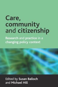 cover of the book Care, community and citizenship: Research and practice in a changing policy context