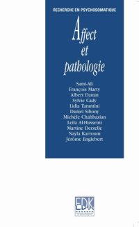 cover of the book Affect et pathologie