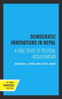 cover of the book Democratic Innovations in Nepal: A Case Study of Political Acculturation