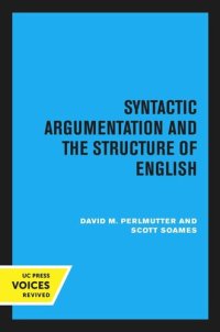 cover of the book Syntactic Argumentation and the Structure of English